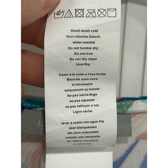 La Blanca In the Moment Lace Up V-Neck Cover Up Swim Dress Blue Green Sz Medium - Picture 9 of 11